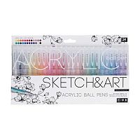 Набор акрил. ручек 24цв. BV Sketch&Art 20-0500/04 1мм