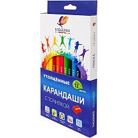 Карандаши Утолщ. 12цв. ЛУЧ "Классика" 35С 2316-08 трёхгр.,+точилка