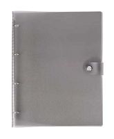 Папка 4 кольца ДПС А4 2060 прозрачн.,серая,800мкм,ПВХ ,800мкм,на кнопке