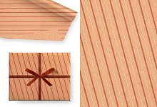 Бумага упак. 100*70см Микрос "Полоска" Ч44692_1 (1лист в рулоне) крафт,78гр/м2