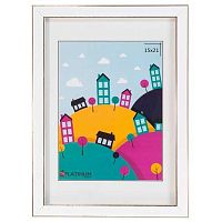 Фоторамка пластик 15*21см Акварель белый с ножкой,ширина багета-14мм