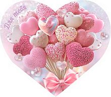 0.4-06-14191 Открытка Для тебя (20шт) (блёстки,сердце) (МО)