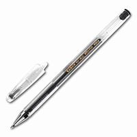 Ручка гелевая CROWN HJR-500B 0,5мм черная, со штрихкодом на корпусе