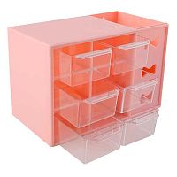 Подставка д/канц.принадл. КОКОС "Бантики" 251167 розовый,8отд.