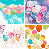 Пакет подар. бум. deVENTE "Balloons in the sky" 9041243 вертик.,26*32*10см,конгрев,210 г/м2,асс.