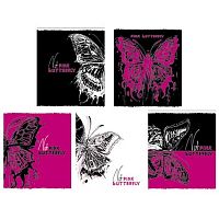 Тетрадь 48л. (клетка) ПЗБФ Премиум "Баттерфляй" 024963 мат.лам,брайль,асс.