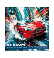 Альбом для рис. и худ. работ А4 20л. ХАТ склейка "Городские гонки" 33352 жёстк.подл.,220гр/м2,мат.ла