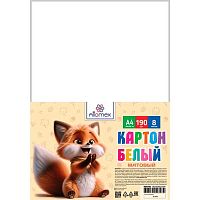 Картон белый А4  8л. ATTOMEX 8040788 пластик.пакет