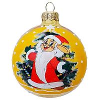 Шар КОЛОМЕЕВ "Ну, погоди 3" КУ-80-234119 стекло, 8см,подар.уп.