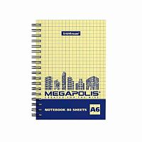 Блокнот А5  80л. EK спираль "Megapolis. Yellow Concept" 49803 вн.блок-жёлт.,клетка