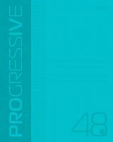 Тетрадь 48л. (клетка) ХАТ пластик.обл. "Progressive бирюзовая"