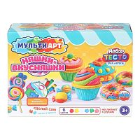 Тесто для лепки  6цв. MULTIART "Няшки-вкусняшки" PDSET-MA120042-WOT с формочками