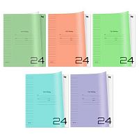 Тетрадь 24л. (линейка) BG пластик.обл. "UniTone. MIX"  62124 асс.
