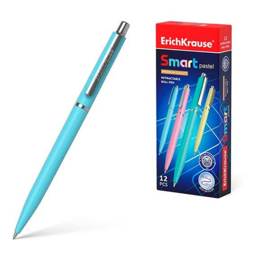 Ручка авт. шар. EK "Smart Pastel" 55389 синяя,0,7мм