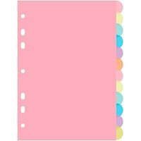 Разделитель листов пластик. А4 deVENTE "Pastel" 3051314 цветовой (12шт.)