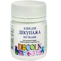 Клей д/декупажа 50мл "Декола" 8628956 по ткани,банка