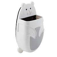 Губка для стирания с доски КОКОС "Мишка" 252441 белый,на магните,с подставк.д/маркеров,60*140мм