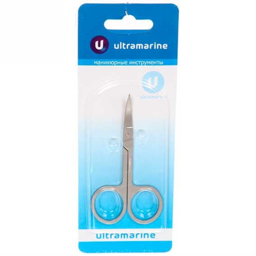 Ножницы маникюрные "Ultramarine" 465-022 кругл.кольца,широкие,блист.