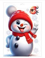 Наклейки оформ. НГ А4 "Снеговик" 0201141 двухстор.,е/подв.