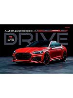 Альбом для рис.20л. Проф-Пресс "Красный автомобиль-4" 20-7546 на скобе