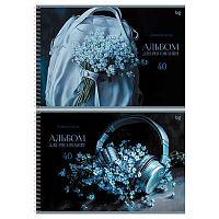 Альбом для рис.40л. BG спираль "Нежный букет" 08645