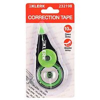 Коррект. лента КЛЕРК 5мм*10м 232198 съёмн.колп.,чёрн.зелён.корп.