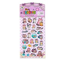 Наклейка декор. 10*22 "Котики" LTU6-06 P-22072-2 Кн739