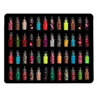 Блёстки декор. КОКОС 242587 48цв. (48шт по 2,5гр.) стекл.колба