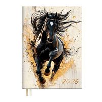 Ежедневник 2026г. А6+ 176л. ESCALADA "Вороной конь" 70307 мягк.обл.
