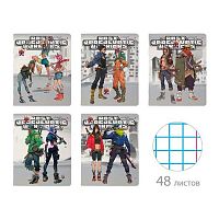 Тетрадь 48л. (клетка) АЛЬТ "Manga. Warriorsp" 7-48-1295 мел.карт.,мат.лам.,асс.