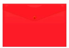 Папка-конверт на кнопке А5 Бюрократ PK804A5NRED (816657) красная,непрозр.,0,18мм