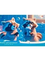 Альбом для рис.12л. Проф-Пресс "Озорные еноты" 12-7246 бл.-офсет,на скобе