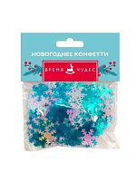 Конфетти новогоднее ФЕНИКС "Бело-голубые снежинки" 88551 ПВХ,15гр.