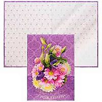 Папка адресная А4 КБ "Свидетельство о рождении/девочка/цветы" 30СР416 НОВЫЙ РАЗМЕР