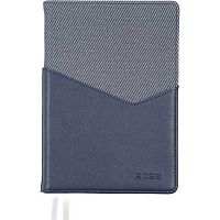 Ежедневник 2026г. А5 168л. deVENTE кож.зам. "Kollin" 2232697 синяя,крем.бум.,подар./к