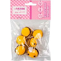 Декор. элементы deVENTE "Пчёлки" 8130205 жёлтые,(6шт),30*25мм,