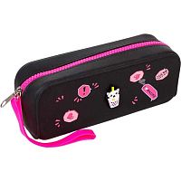 Пенал силикон deVENTE 195*80*60 "I Love Anime" 7025512 (70предм.) чёрный,прямоуг.,с петлёй
