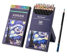 Карандаши аквар. 36цв. INTELLIGENT DM-39 деревян.,заточ.,к/к