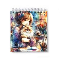 Артбук 166*175мм  80л. СВЕТОЧ спираль "Котячья нежность"  А231 (01614) жёстк.подл.,белый,100г/м2