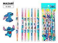 Набор маркеров текст.  6цв. MAZARI "Ушастик" M-4616 двустор.,пулев.1мм,скош.3мм,ОПП-уп.