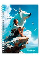 Тетрадь 40л. (линейка) АППЛИКА спираль "На скале" С0155-10