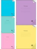 Тетрадь 48л. (клетка) Проф-Пресс пластик.обл. "Пастель" 48-1344 асс.