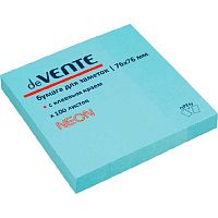 Кл.бумага д/заметок 76*76мм deVENTE 100л. 2010333 неон голубая