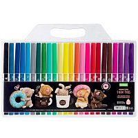 Фломастеры 24цв. ХАТ "Кофейные коты" 091084 ECO,блистер,е/подвес