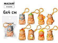 Брелок MAZARI "Капибара" M-20416 мягкий,полиуретан,6*4см,асс.