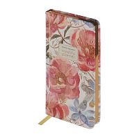 Ежедневник н/д А6  64л. BV кож.зам. "Flora. Цветочная феерия" 3-813/05 зол.срез,беж.бум.,линейка