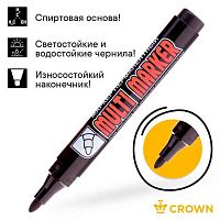 Маркер перм. CROWN СРМ-800 чёрный 3мм 