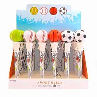 Ручка детск. шар. КОКОС  SPORT BALLS 252098 синяя,0,7мм,асс.