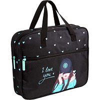 Папка пластик,с ручками А4 deVENTE "K-Pop Heartbeat" 8057674 с расш.8см,полиэстер,удлин.ручки