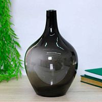 Ваза "Серое стекло" 390-0064 стекл.,18*28см